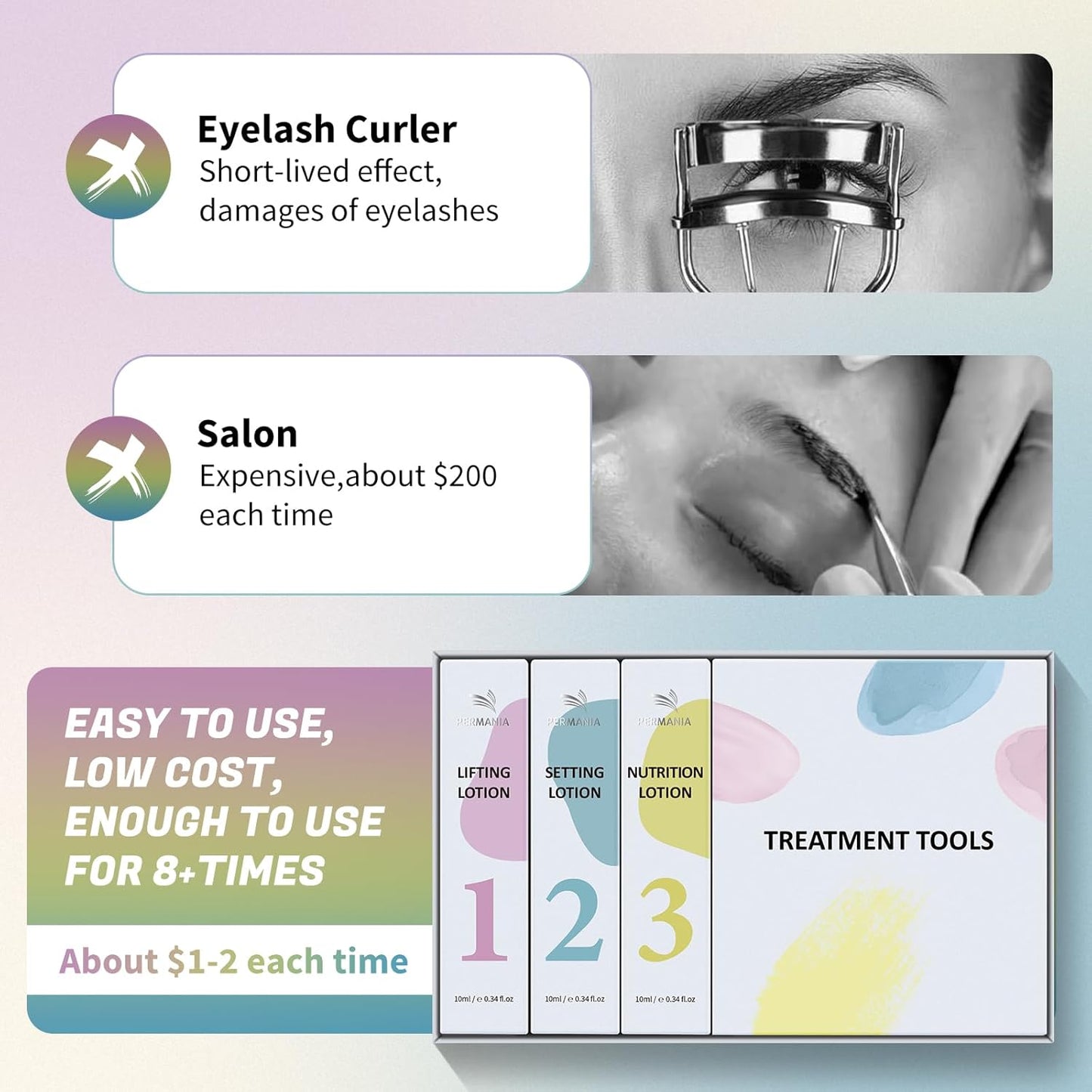 Korean Lash Lift Kit - Easy Apply Brow Lamination for Natural Results | Instant Lifting & Curling with Glue Balm