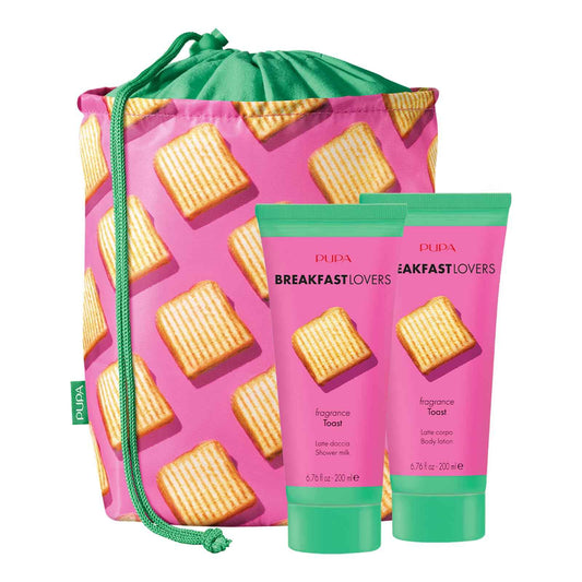 Pupa Milano Breakfast Lovers Set, Toast, 3 Pc - Body Wash and Lotion - Moisturizing Body Lotion - Hydrating Body Wash - Skin Care Gift Set