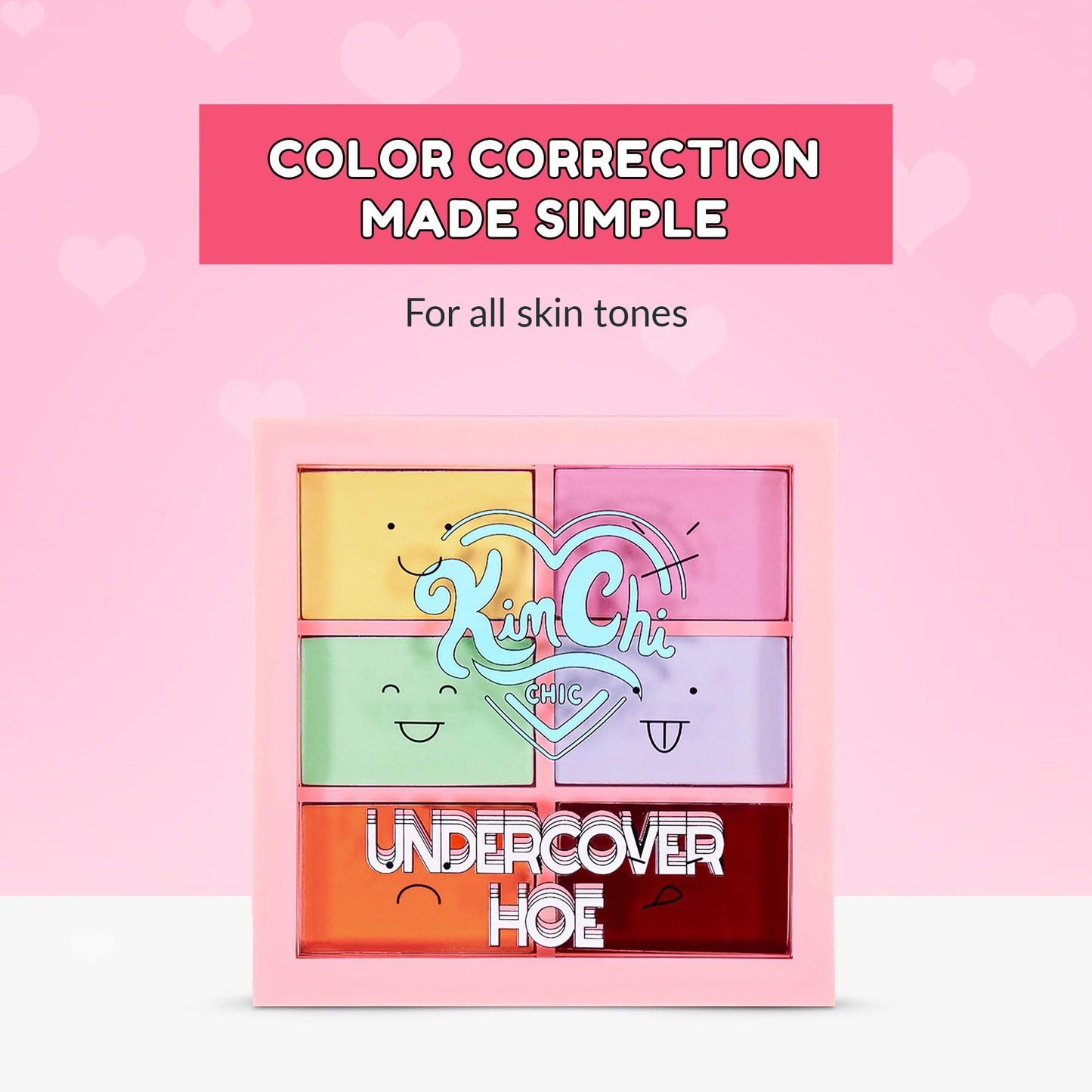 KimChiChic Beauty Undercover Hoe Corrector Palette - Full Coverage Concealer, Creamy, Long Wearing, Hides Dark Circles & Blemishes Cruelty Free, Universal 0.25 oz