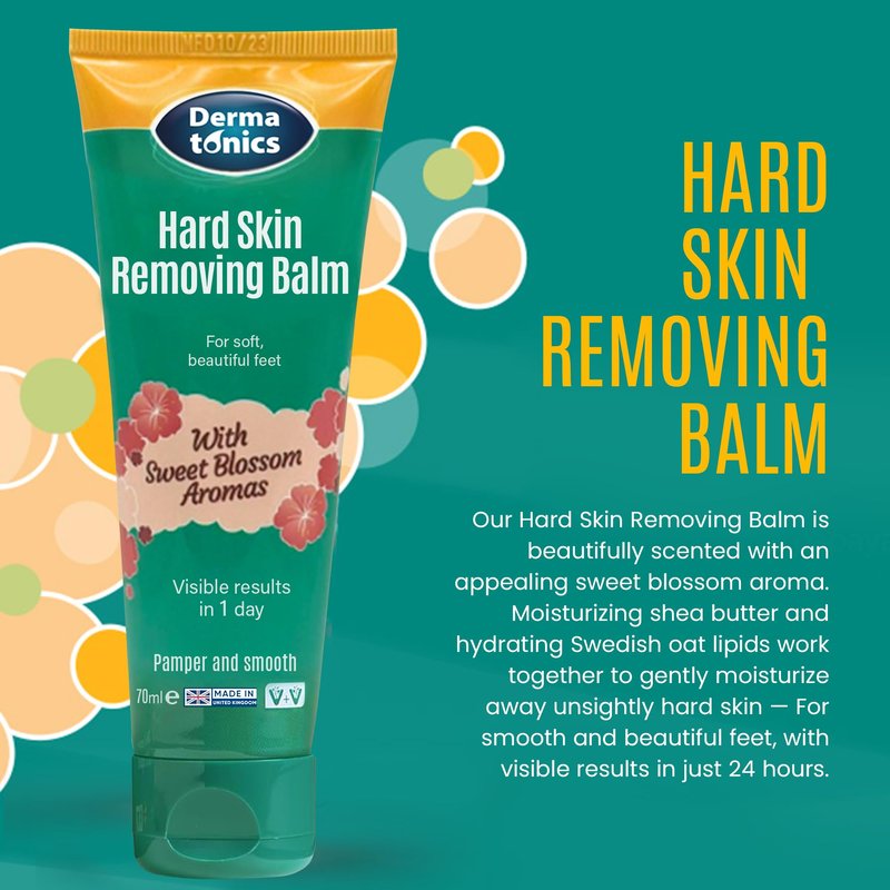 Dermatonics Hard Skin & Callus Removing Balm w/Sakura Blossom Aromas & 10% Urea - Skin Care for Feet, Hands & Elbows – Moisturizing & Repairing Formula for Dry & Cracked Skin - 2.37 fl oz Tube