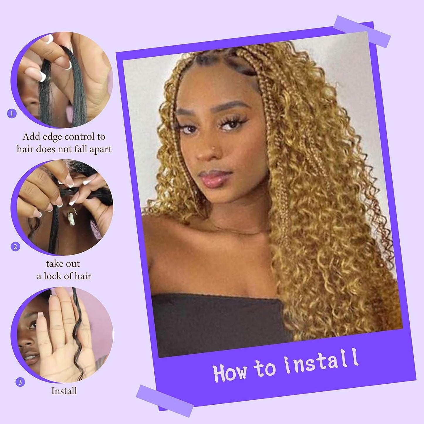 #27 Human Hair for Boho Braids 14 Inch Boho Hair for Braiding 2 Bundles 110g 12A Curly Boho Braids for Human Hair Bulk(#27,14inch)