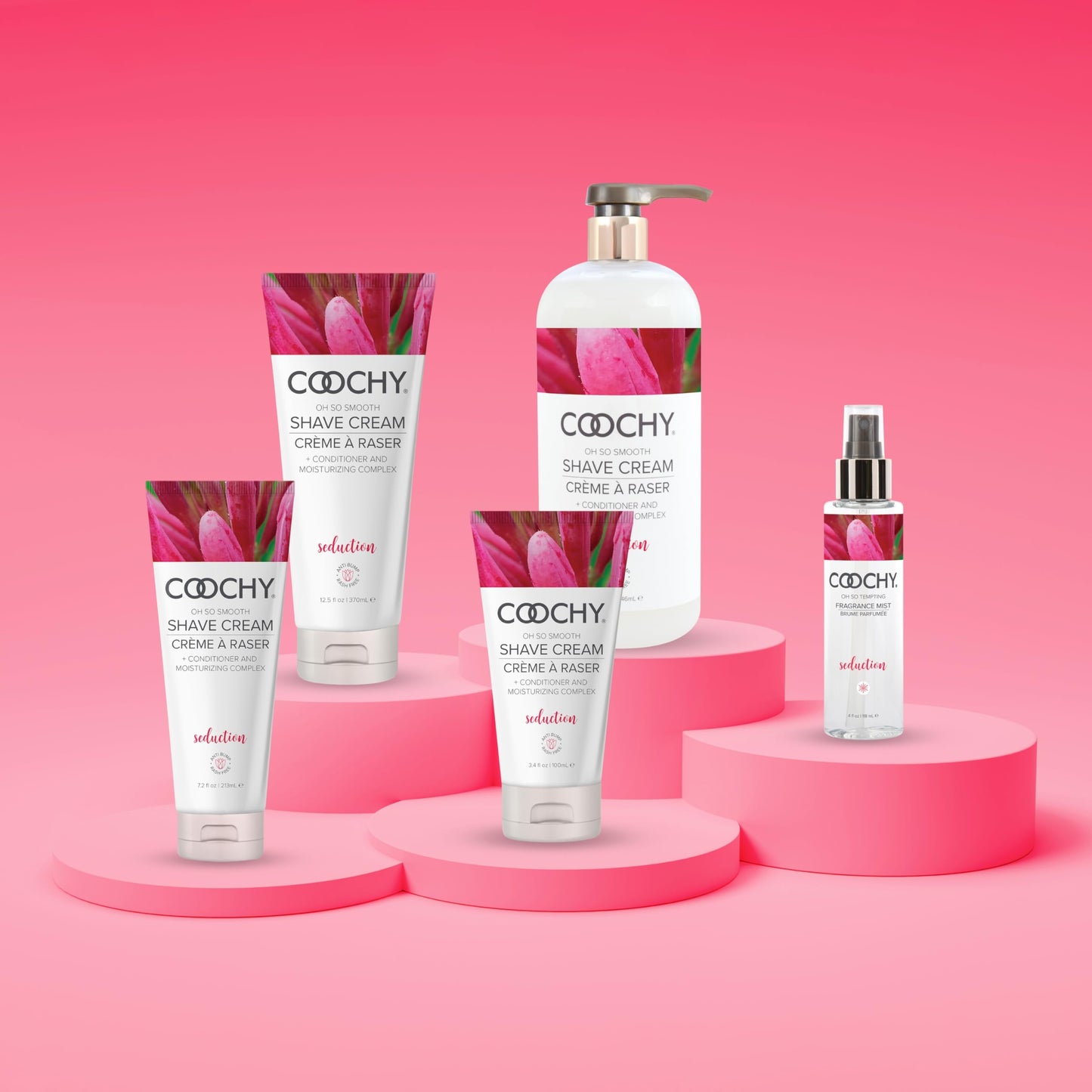Coochy Shave Cream - Moisturizing Shave Lotion - Gentle Intimate Shaving Cream - For Bikini Area, Underarms, Legs & More - Rash-Free, Hydrating Formula - Seduction - 12.5 oz