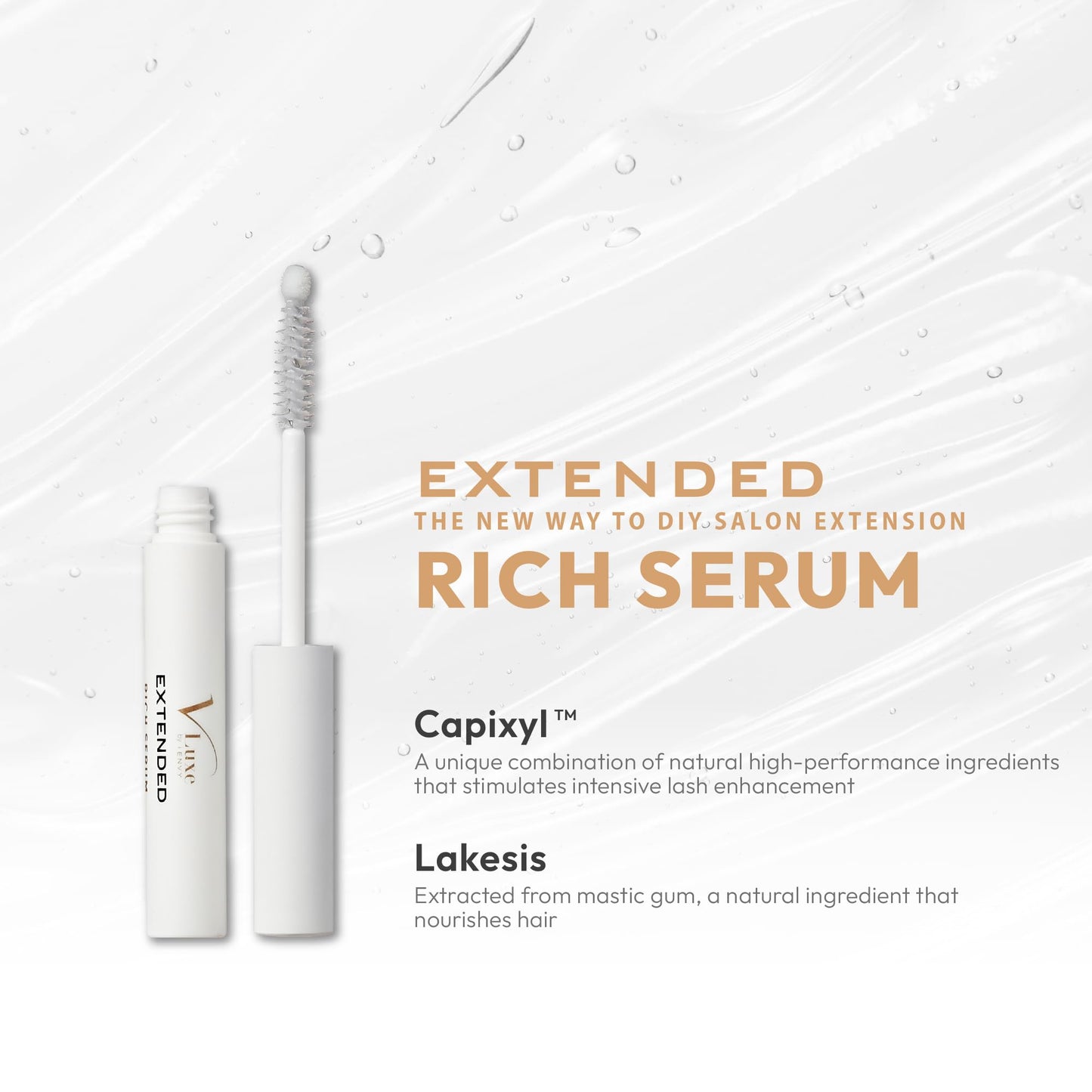 i•ENVY Extended Intensive Eyelash Serum, Rich Formula for Thicker & Fuller Lashes, Lash Enhancement Infused with Capixyl & Lakesis for Optimal Improvement
