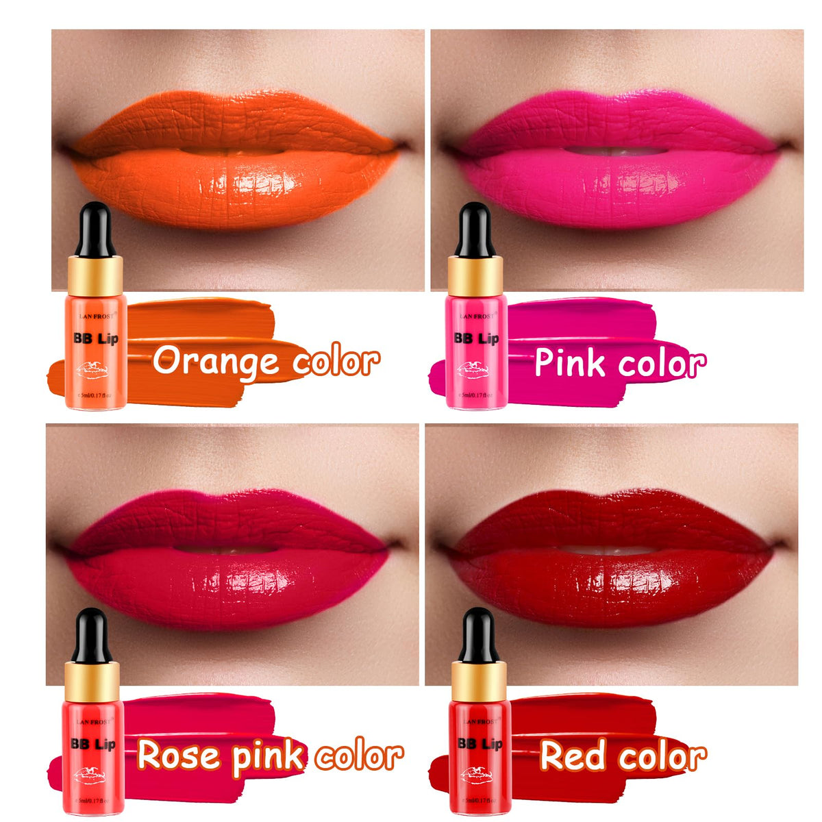 TRESSON BB Lips Serum Starter Kit, Long Wear Lip Treatment Gloss Care Pack
