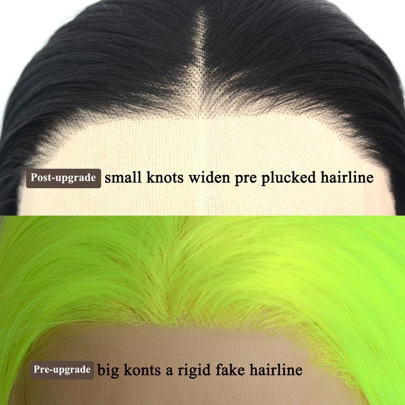 Jozlynn Black Synthetic Lace Front Wig Long Straight Preplucked Hairline Heat Resistant Glueless Wigs Free Parting for Women (Black, 22 inch)
