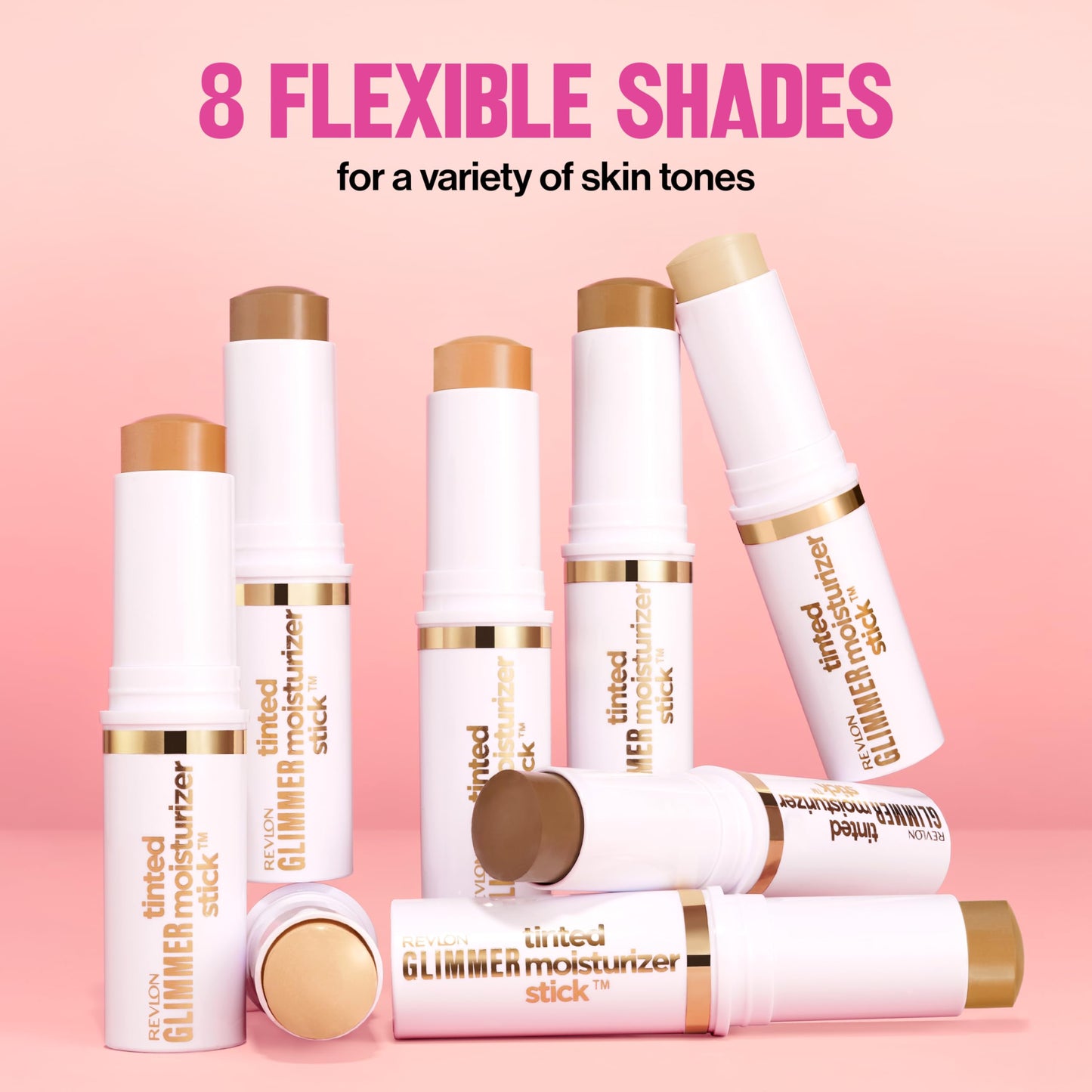 Revlon Glimmer Tinted Moisturizer Stick for Face, Lightweight Foundation, Hydrating Skincare-Infused Makeup, 110, 0.31 oz