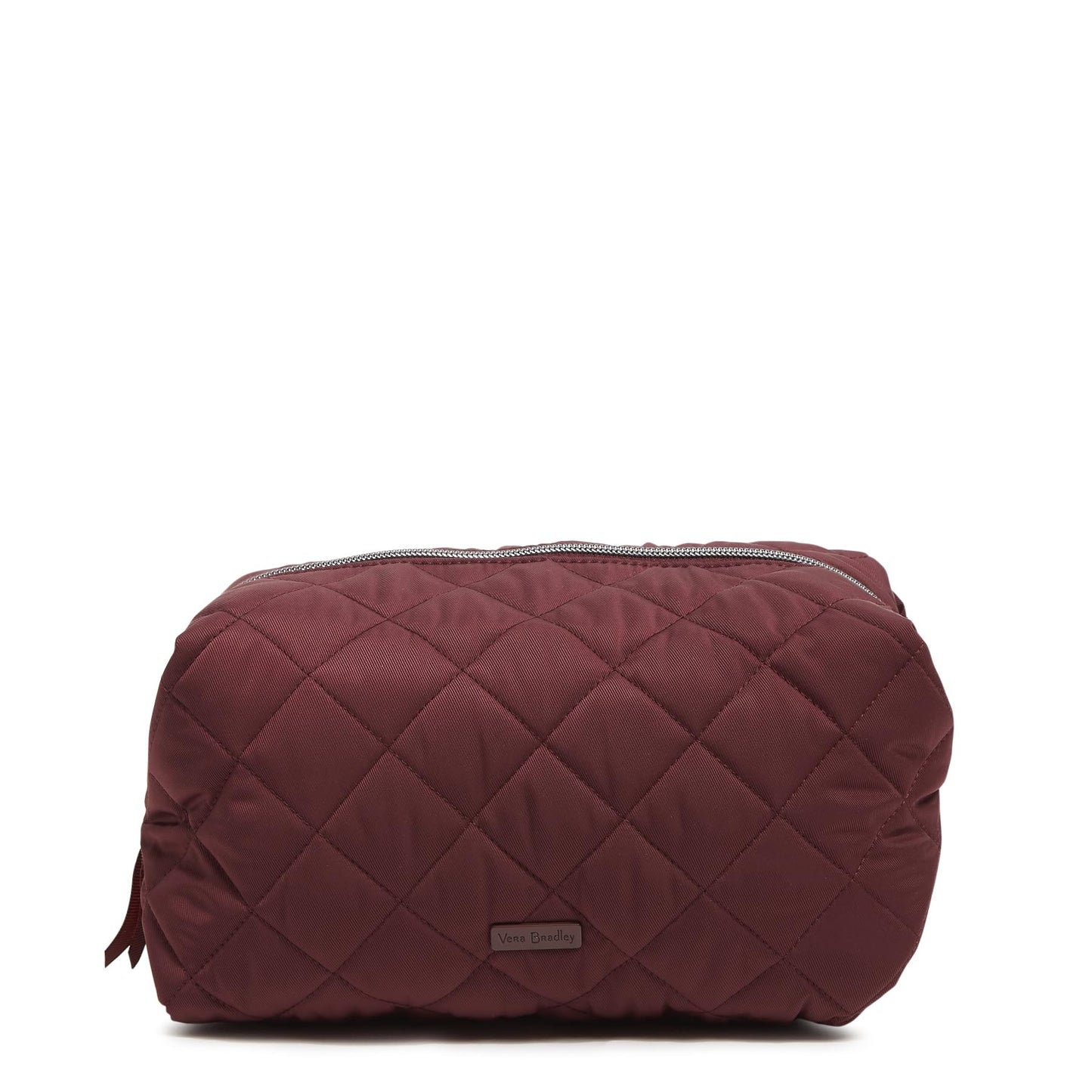 Vera Bradley Women's Performance Twill Large Cosmetic Makeup Organizer Bag, Raisin, One Size