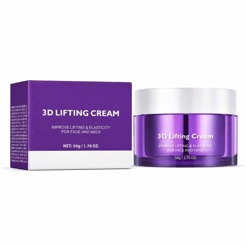 Narvokey 3D Lifting Night Cream, Korean Anti-Aging Moisturizer with 17-Peptide Complex, Probiotic Facial Treatment for Face, Neck Wrinkles，1.7 fl oz
