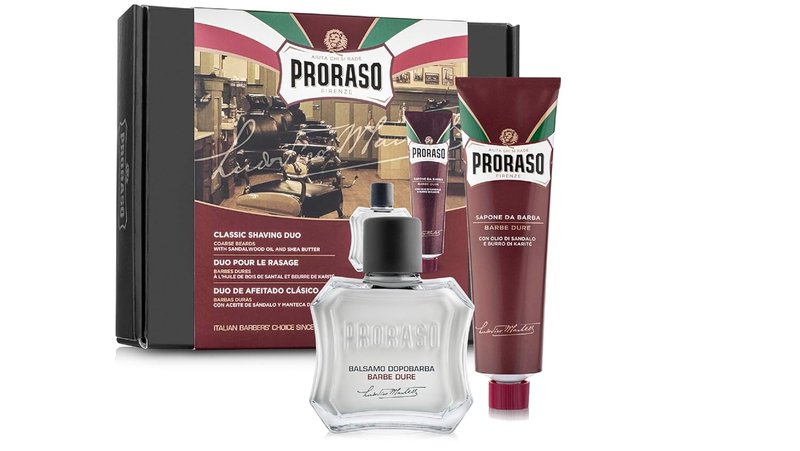 Proraso Shaving Kit - Nourishing Cream & Balm for Coarse Beards | Premium Italian Duo Gift Set for Men