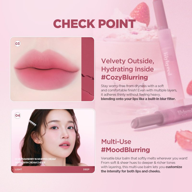 lilybyred Milky Blur Fondue Bar | Korean Multi-Use Lip & Cheek Stick, Soft-Focus Effect, Blur Pot Formula, Velvet Matte Finish, Lightweight, Easy to Blend, 0.06 oz. (03 Figs in Caramel)