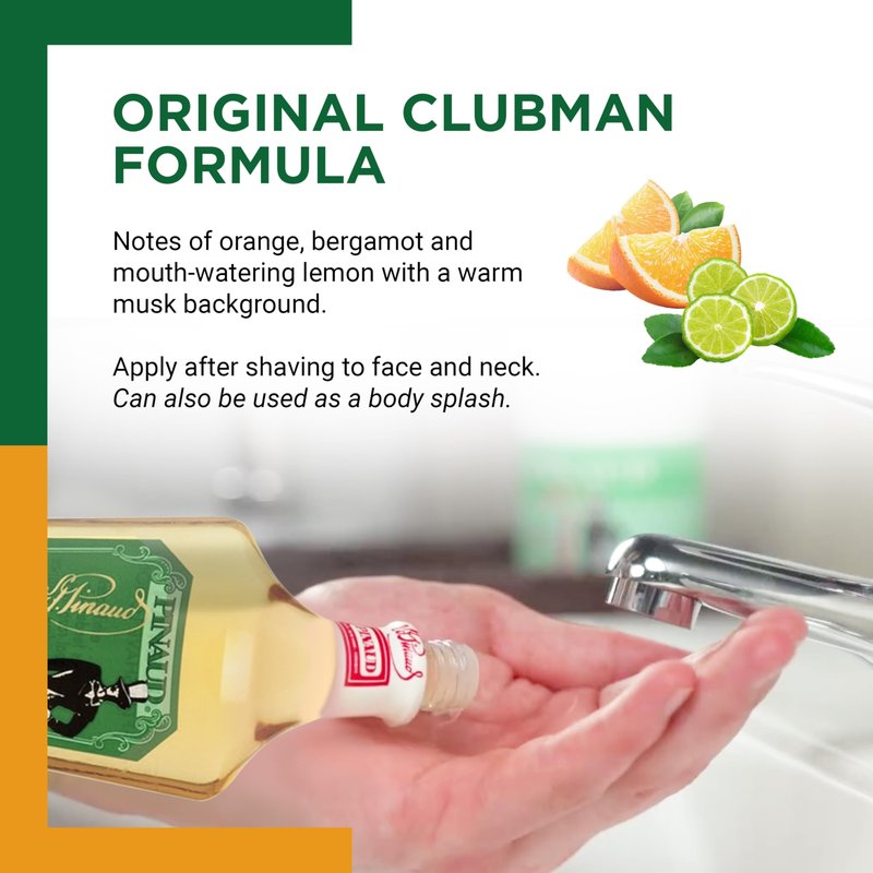 Clubman Pinaud After Shave Lotion – Classic Barbershop Aftershave for Men, Soothes Razor Burn & Refreshes Skin, Masculine Fragrance, 12.5 fl oz