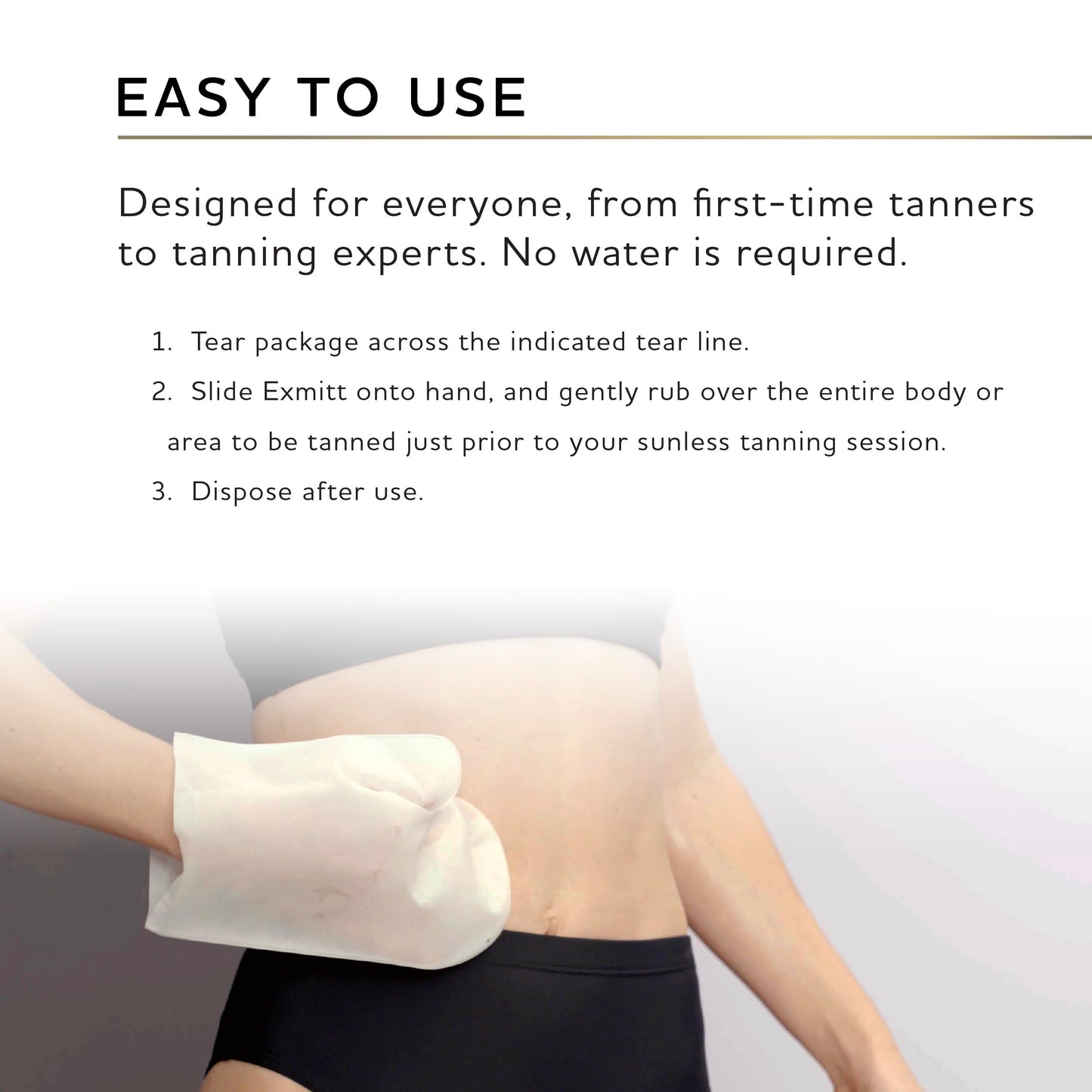 Norvell Pre Sunless Tan Body Buff eXmitt - Exfoliate, Prime and pH Balance, 1 Disposable/Single-Use Exfoliating Mitt for use before Self Tanner