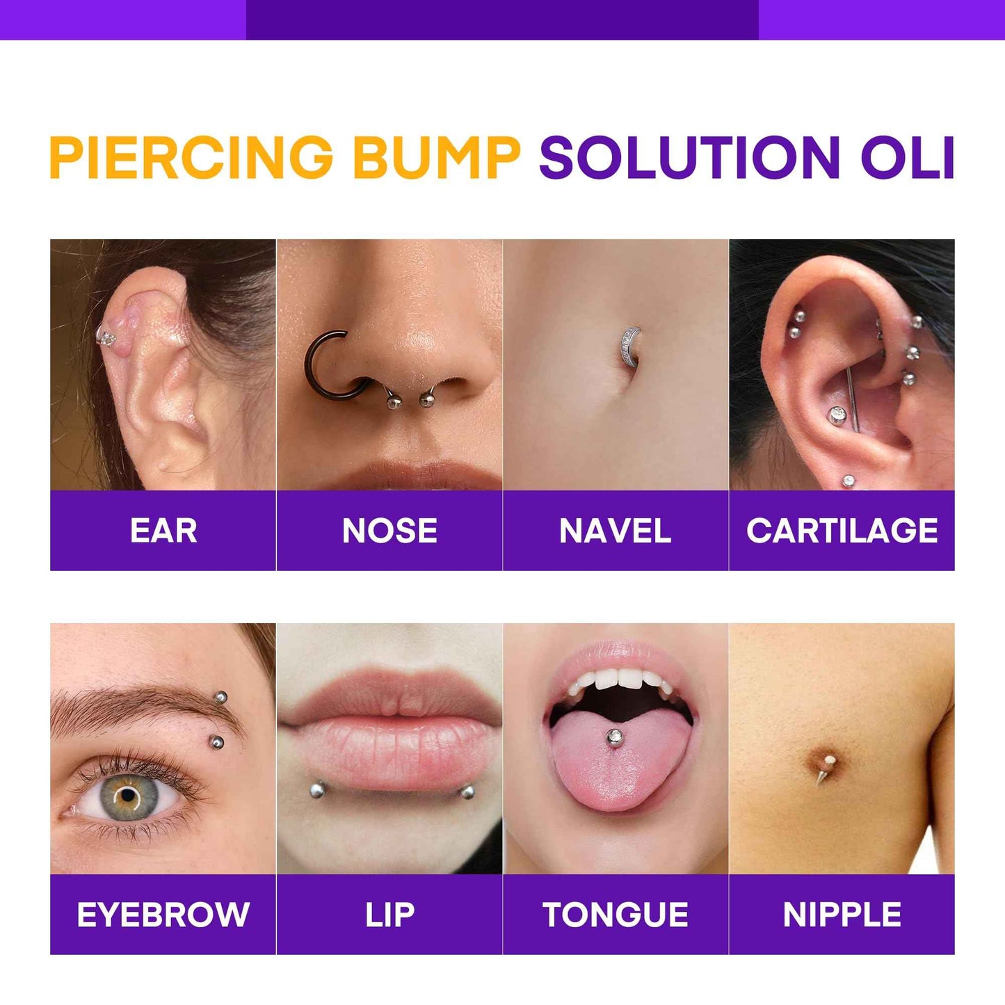 MURASAKI BEAUTY Piercing Bump Solution Oil, 1.06 fl oz, Aftercare Treatment (2 Pack)