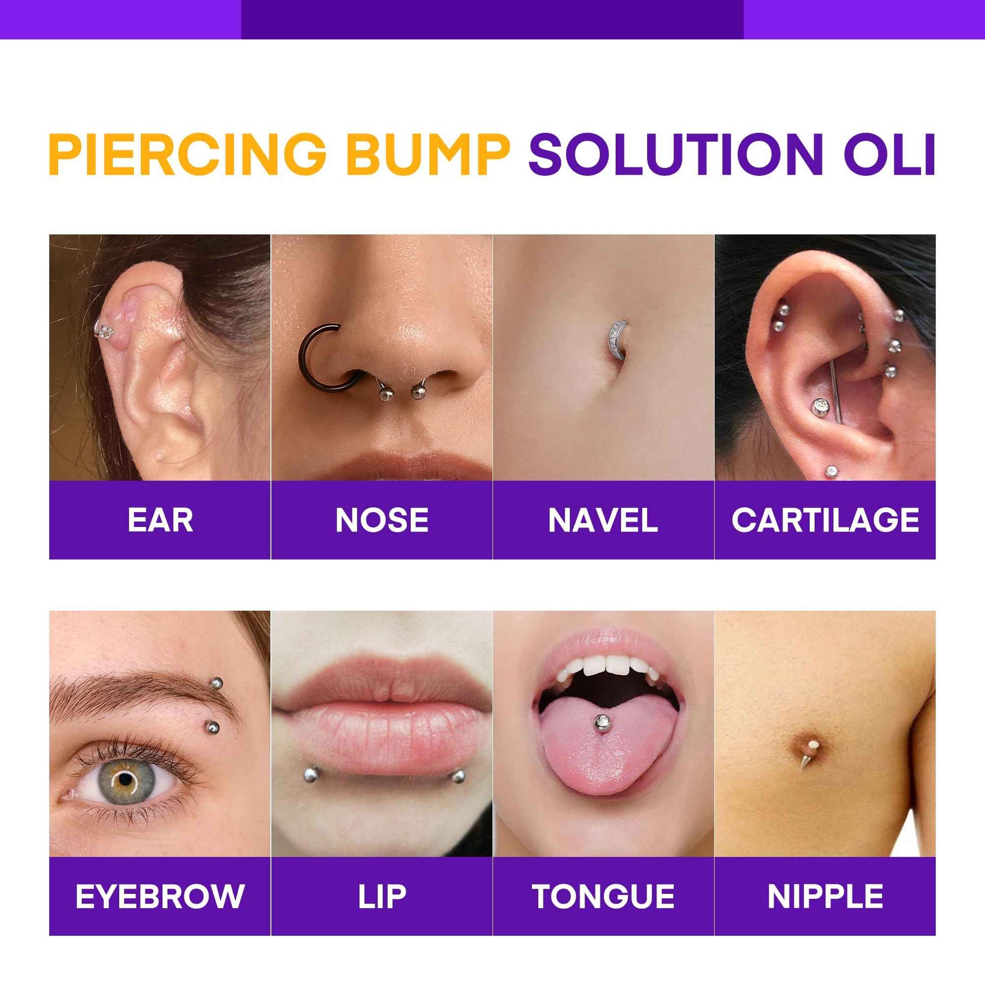 MURASAKI BEAUTY Piercing Bump Solution Oil, 1.06 fl oz, Aftercare Treatment (2 Pack)