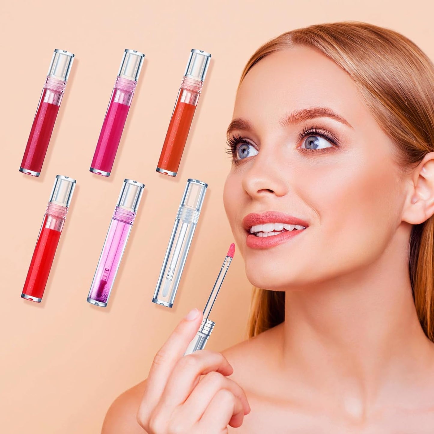 Empty Lip Gloss Tubes - 100 Pcs Clear Refillable Lipstick Containers with Wands & Rubber Stoppers | 2.5 ml for DIY Makeup Gifts