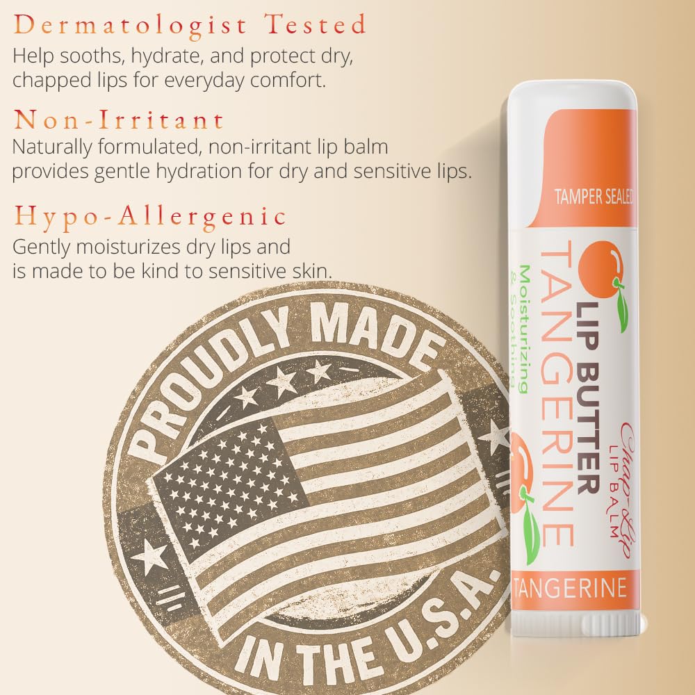 CHAP-LIP Original Lip Balm Hydrating Bulk Chap Stick with Fruit Flavors, Coconut Oil, and Cocoa Butter -Dermatologist Tested Lip Therapy Pack for Men and Women - Made in the USA, 60 Pack