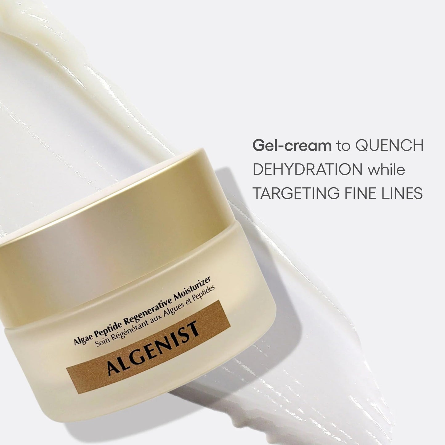 Algenist Algae Peptide Regenerative Face Moisturizer - Lightweight Hydrating Gel Face Cream with Alguronic Acid - Visibly Improves Tone, Texture & Skin Barrier Support - Peptide Skin Care (2 Fl oz)