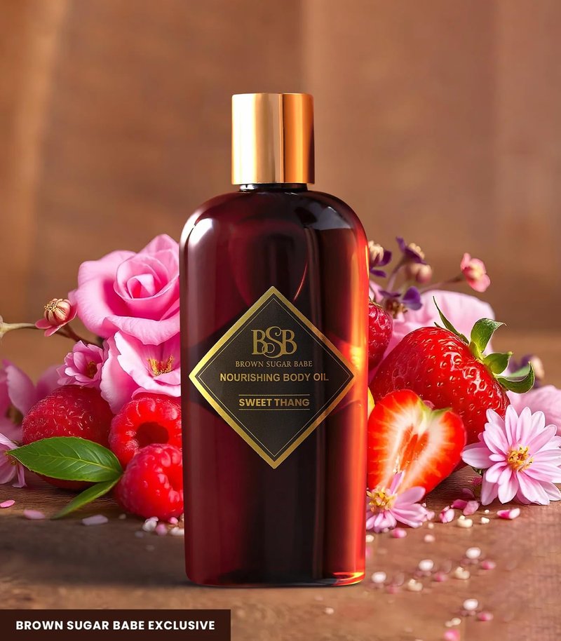 Brown Sugar Babe Sweet Thang Body Oil, Nourishing Oil for Women, Scented Skin Care, Perfume Body-Oil, Paraben Free, Made in USA