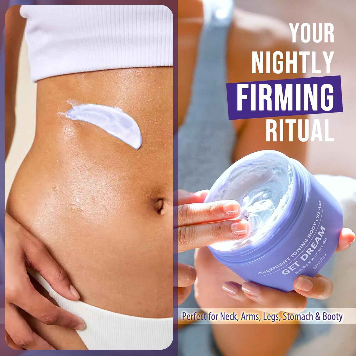 OZZKSO GET-DREAMY Overnight Toning Whip - Body Firming Whip That Works While You Sleep - Helps Target The Appearance Of Loose Skin On The Body 3.38 fl.oz, 1 PCS