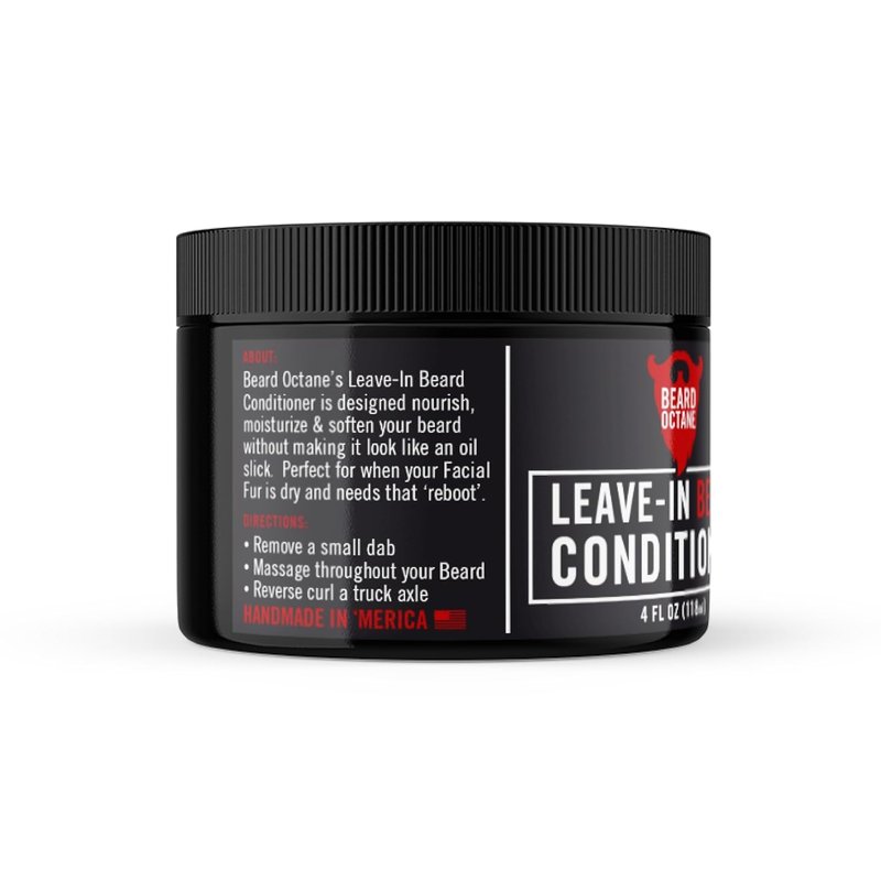 Beard Octane Leave-In Conditioner for Men | Soften & Moisturize Coarse Beards with Argan Oil - Unscented, 4 oz