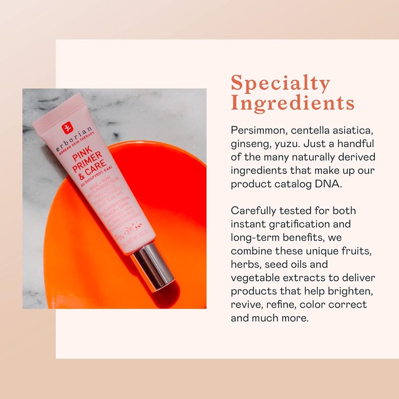 Erborian Pink Primer - Multifunctional Pore-Blurring Cream & Hydrating Makeup Base | Korean Skincare