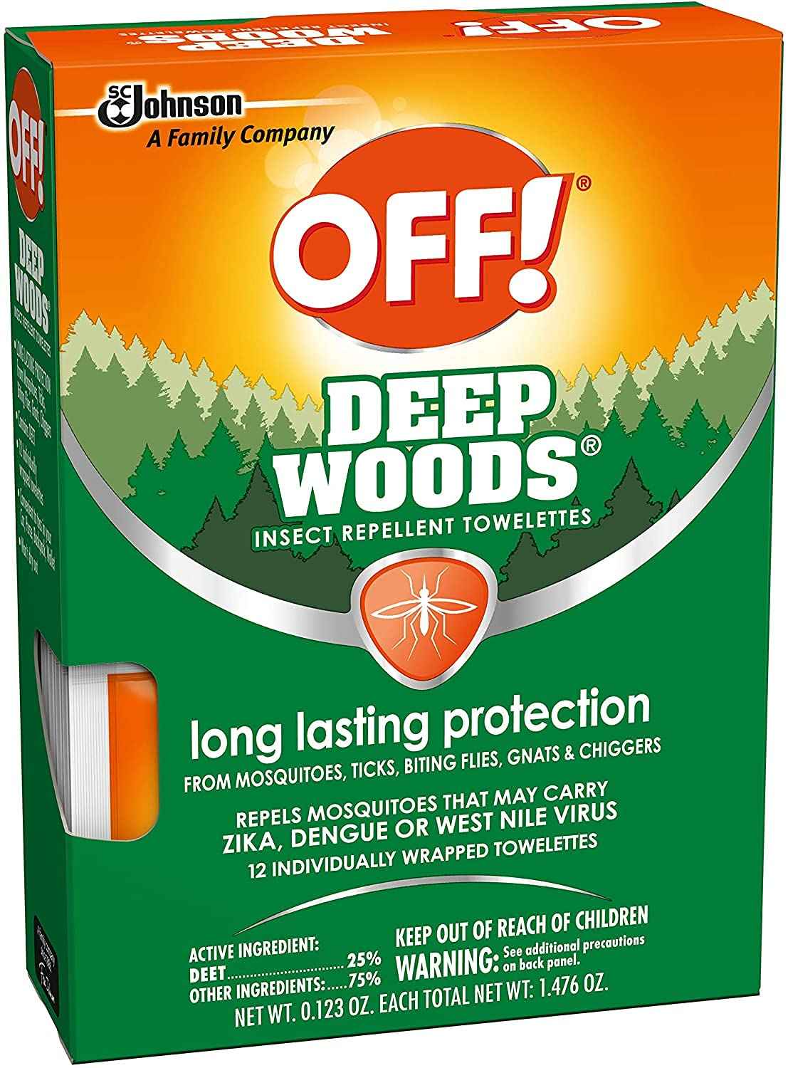 OFF! Deep Woods Towelettes, 12 CT (Pack - 1)