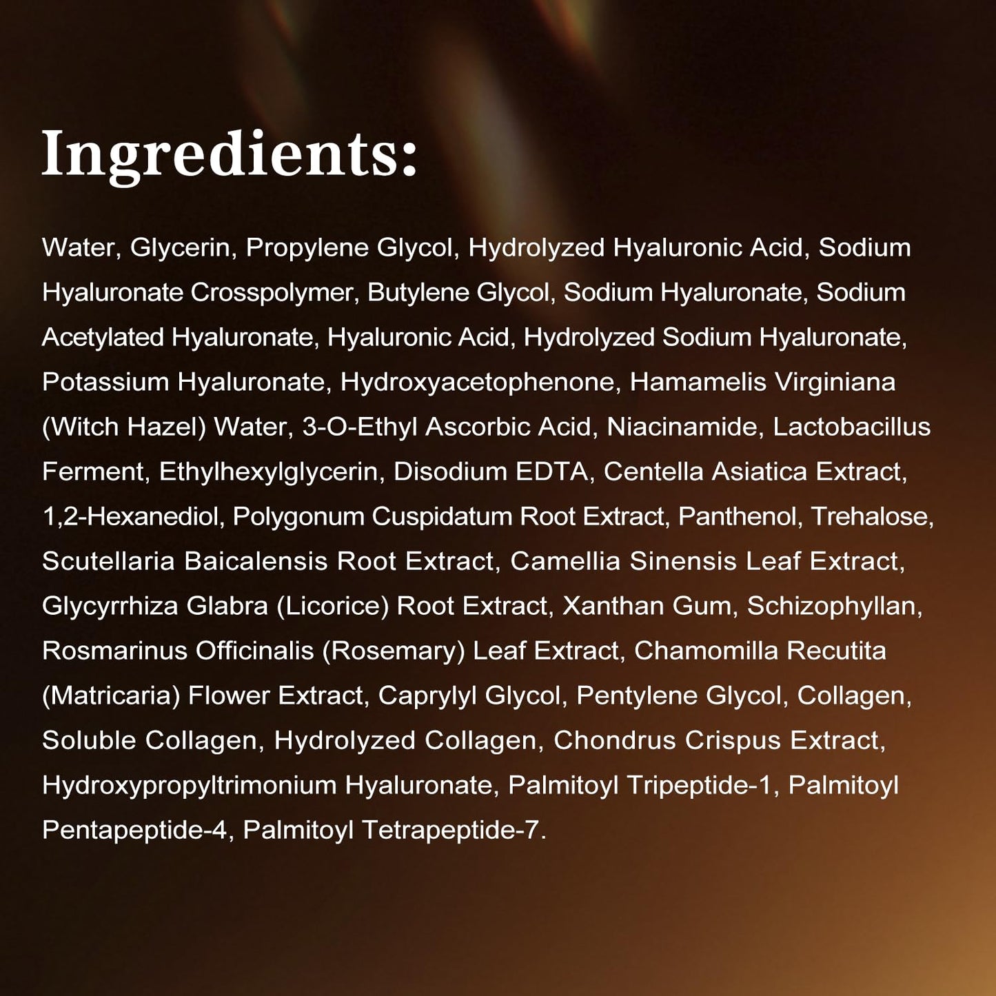 WXMX Ultra Hyaluronic Acid Serum for face with 8 Types of HA - 80,000 ppm HA Complex, Matrixyl 3000, Collagen Tri- Complex & Peptides, Multi-Layer Hydration Anti-Aging Face Serum