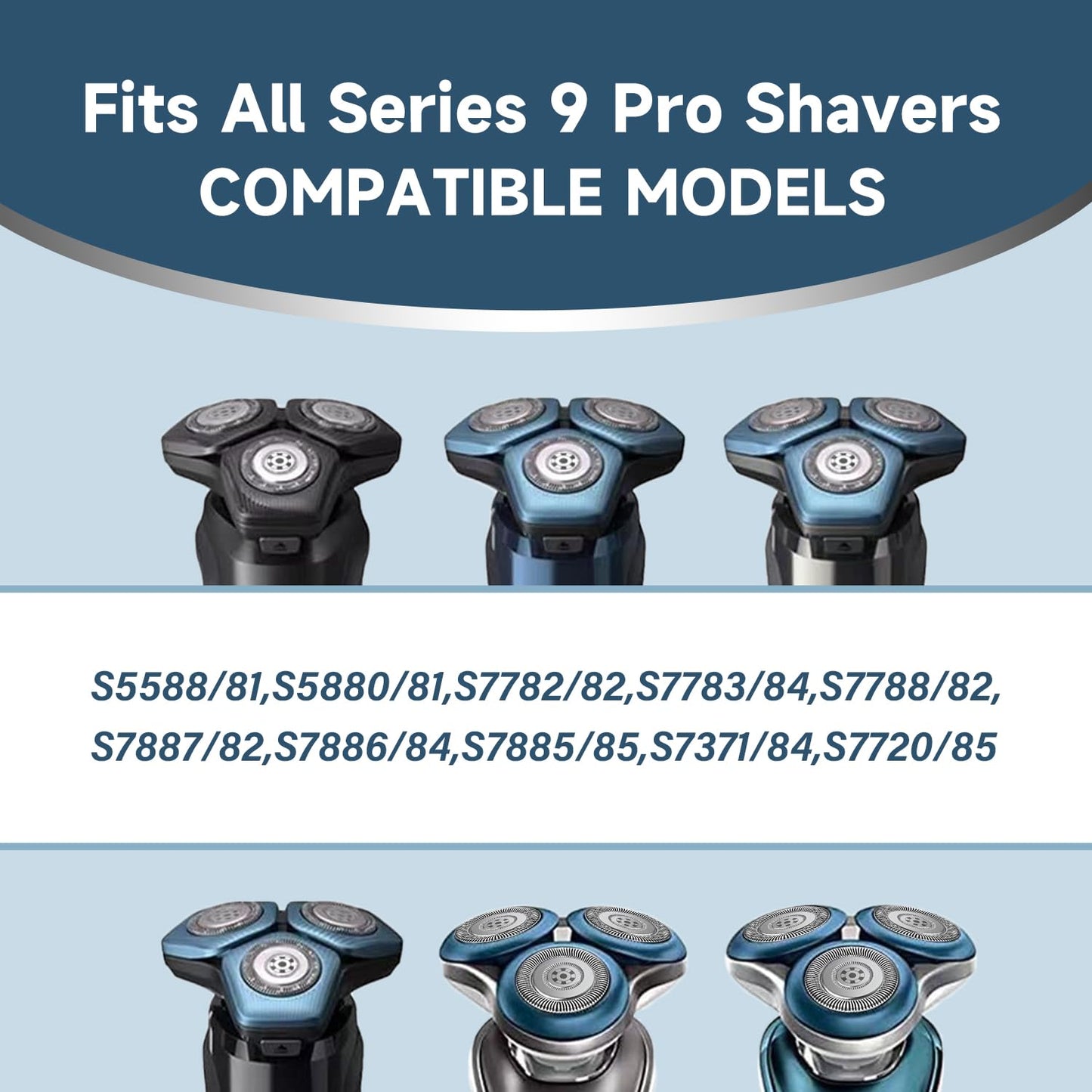 6P SH71/52 Replacement Head Compatible with Series 7000 and 5000 ，Upgraded SH71/52 Compatibility Double Blades for 7000 Replacement Heads.