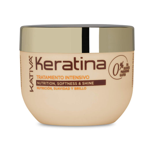 KATIVA Keratin Intensive Treatment (8.45 Fl Oz) - Rebuild & Strengthen Damaged Hair with Hydrolyzed Keratin & Ceramides, Sulfate-Free for Soft, Shiny Nourishment
