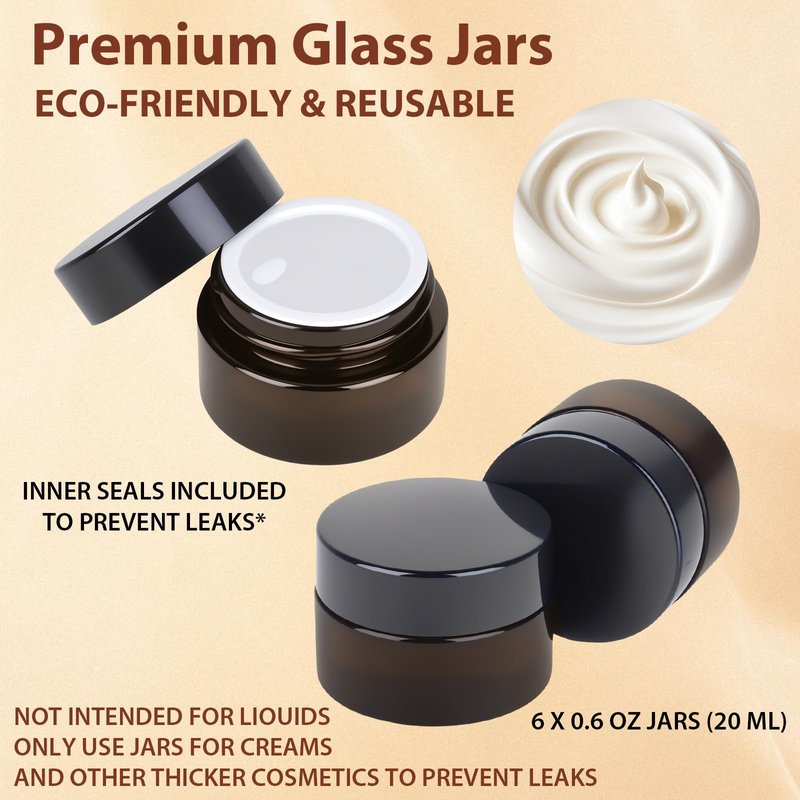 29 Pack TSA Approved Glass Travel Skincare Containers,Toiletry Bag，1.7/1/0.7/0.5/0.3oz Refillable Traveling Size Containers with Pump, Jars & Essential Oil Bottle , Leak-Proof for Creams & Liquids
