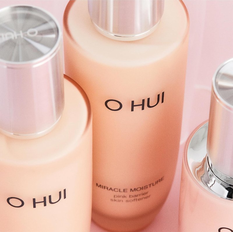 O HUI Miracle Moisture Set - K-Beauty Skin Care Essentials for Glass Skin | 3 Full Size + 4 Travel Items | Ceramide & Peptide Enriched