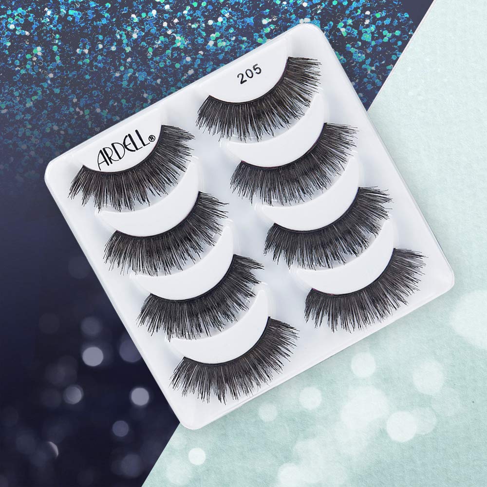 Ardell False Eyelashes Double Up 205 - Dramatic Volume, Cruelty-Free Strip Lashes for Bold, Full Glam Look, 2 Pack