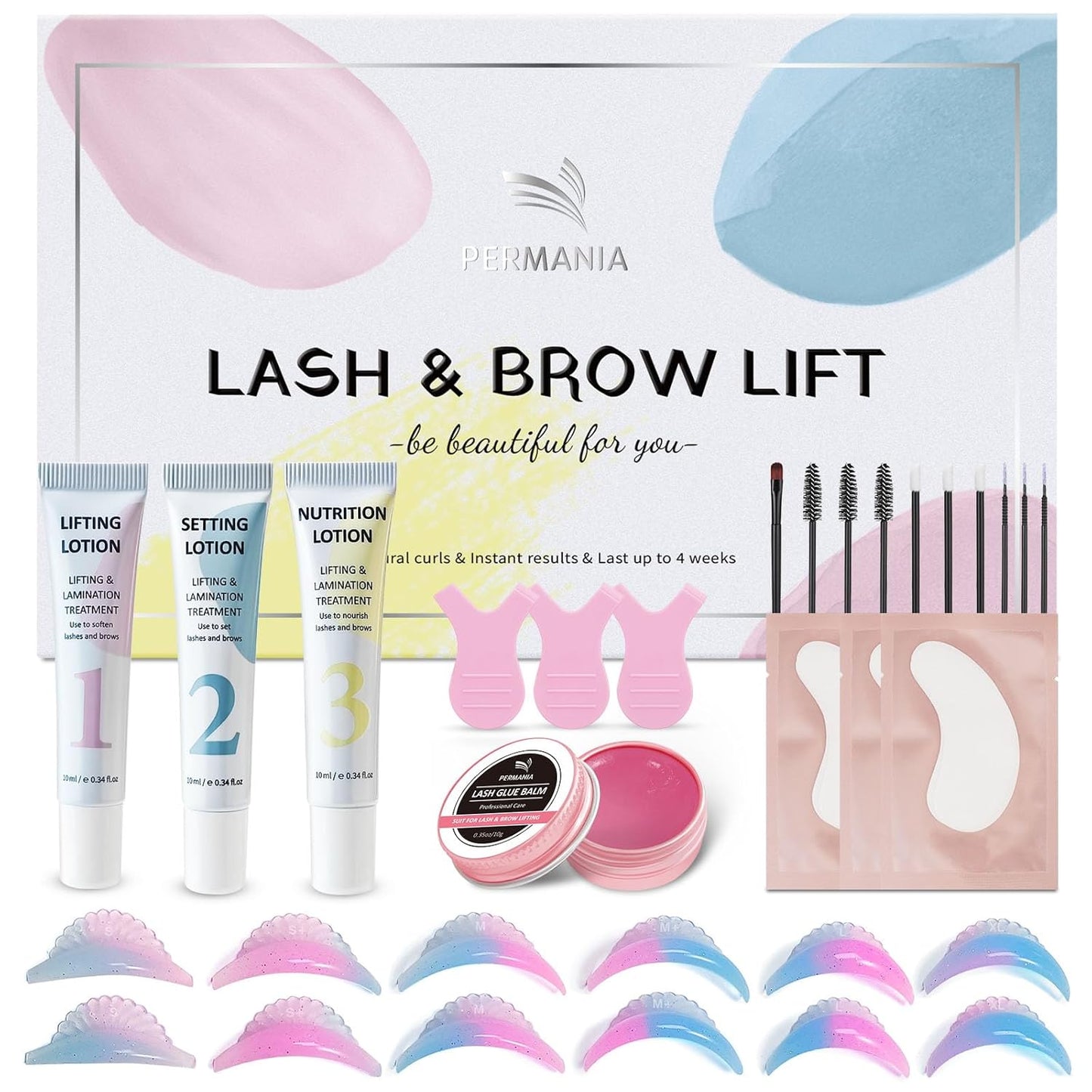 Korean Lash Lift Kit - Easy Apply Brow Lamination for Natural Results | Instant Lifting & Curling with Glue Balm