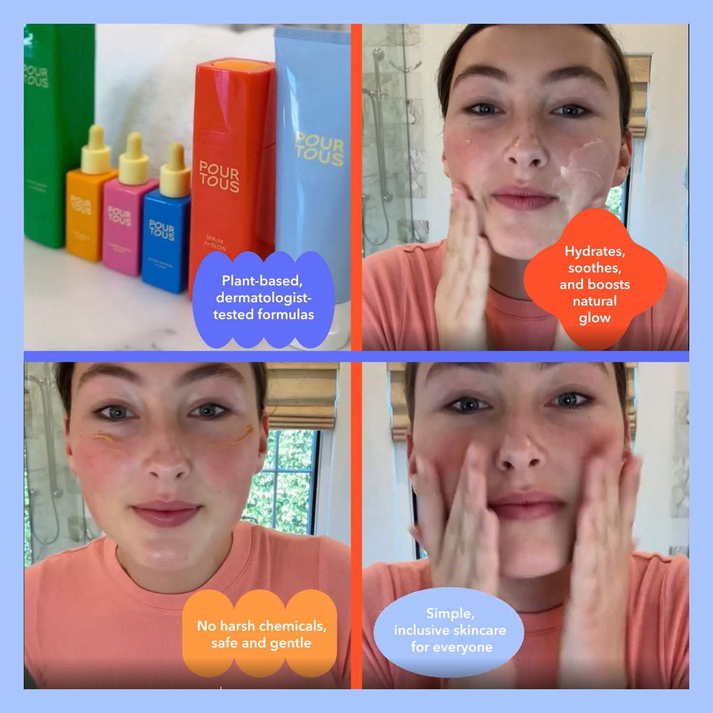 Pour Tous Facial Moisturizer (1.7 floz) | Nourishing Face Lotion w/MCT Oil & Cucumber | Safe Plant-Based Skincare For Tweens Teen & Young Adult Skin