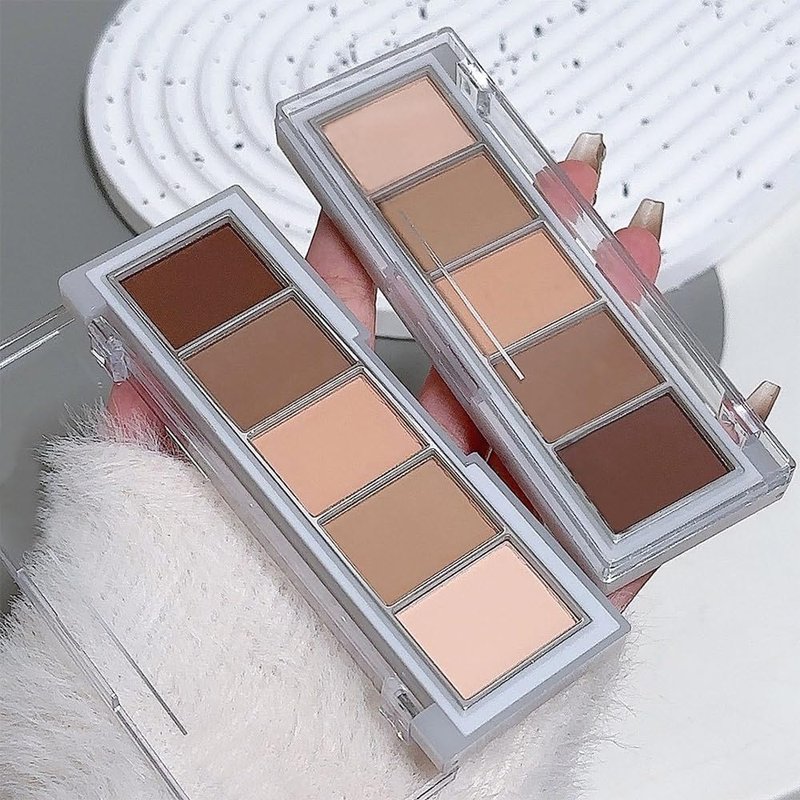 evpct 10 Colors Matte Nude Eye Shadow Palette Makeup for Older Women, Nude Brown Pink Cocoa Taupe Mauve Neutral Matte Cream Smokey Mini Eyeshadow Palette for Blue Green Eyes, Contour Makeup Palettes 4
