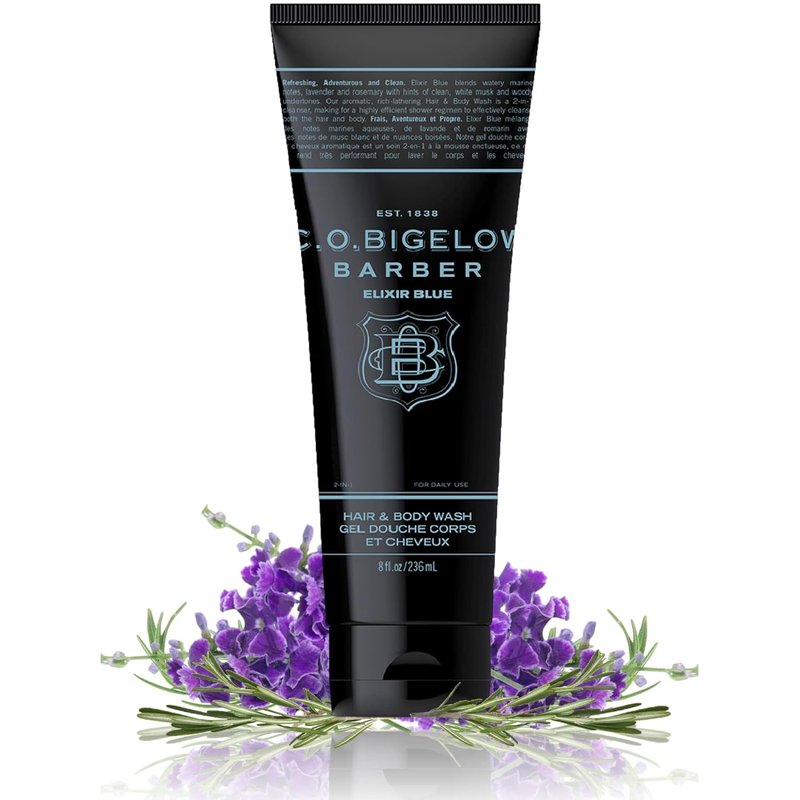 C.O. Bigelow Men's Lavender & Rosemary Shampoo & Body Wash - 8 Fl Oz Elixir Blue No. 1604