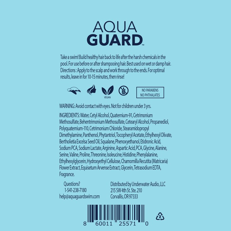 AQUA GUARD SwimPlex Hair Mask | Reverses Damage Caused by Chemicals and Minerals in Water | Made in California | Paraben, Phthalate, and Gluten-Free | 3.3 oz (1 Pack)