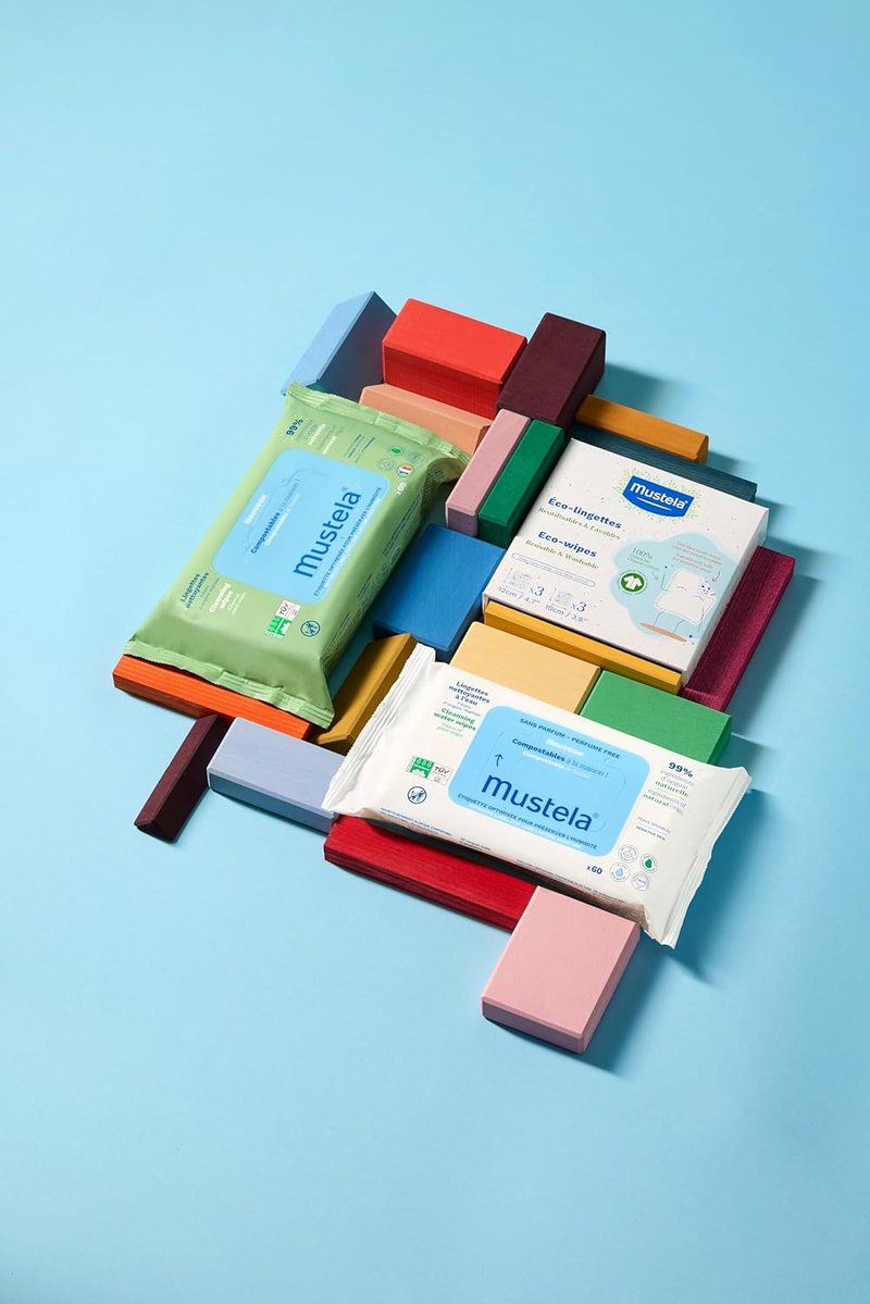 Mustela Baby Compostable Cleansing Wipes | Natural & Plant-Based - Fragrance-Free for All Skin Types - 99% Natural Ingredients