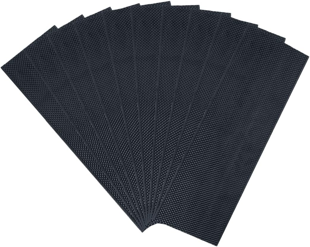 BeeCastle Beehive Frame Foundation Sheets - 10pcs Black Beeswax Coated, 5-5/8-Inch Medium Size