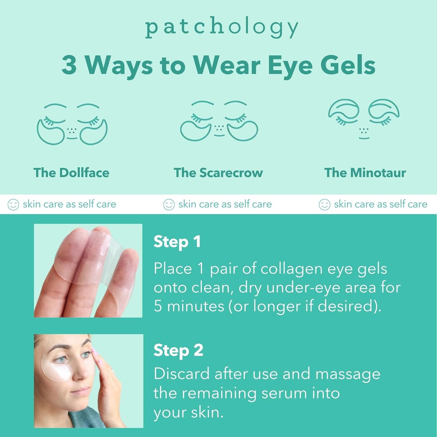 Patchology Under Eye Gel Patches - Soothing Natural Eye Masks for Puffy Eyes & Dark Circles | 5 Pairs