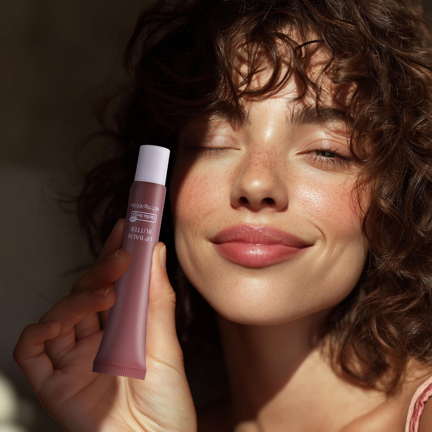 VRAIKO 2-in-1 Silky Lip Butter Balm & Lip Gloss, Hydration with Shea & Olive Oil Blend, Non-Sticky Moisture for Chapped Lips, Natural Ingredients (Vanilla Beige)