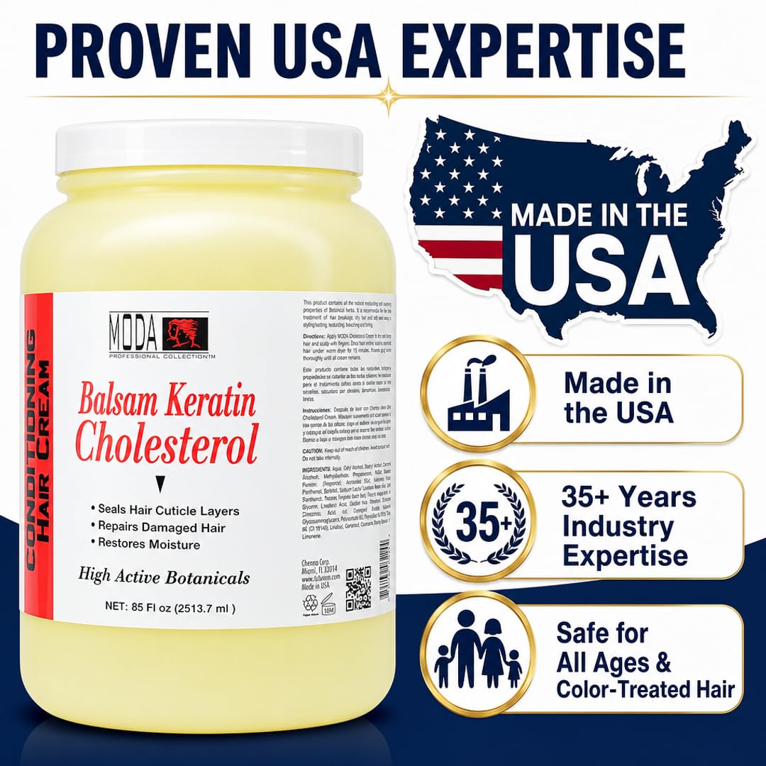 MODA - Balsam Keratin Cholesterol - Strengthens and Revitalizes - 85 OZ
