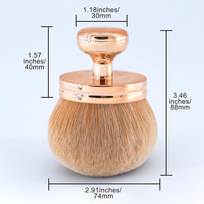 Extra Large Body Makeup Brush - Self Tanner Applicator for Even Blending | 74mm Wide-Headed Kabuki Brush with Drawstring Bag