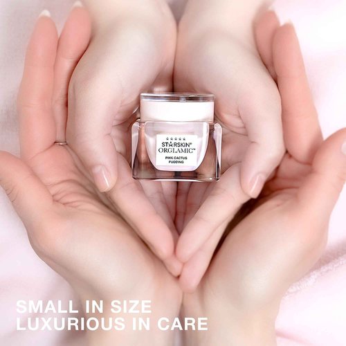 STARSKIN Orglamic Pink Cactus Pudding, Hydrating & Nourishing Cream for all Skin Types, 99.3% Natural with Prickly Pear Cactus Seed Oil & Hyaluronic Acid, Luxurious Glow Moisturizer, K-Beauty - 15ml