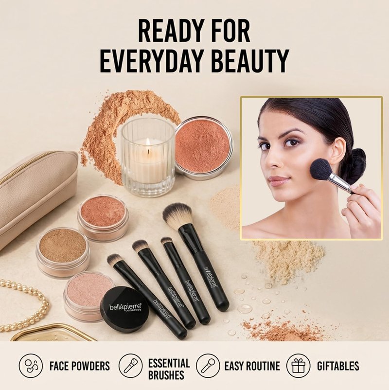 bellapierre Get Started Kit | Includes 2 Mineral Foundations, 1 Blush, & 1 Bronzer | Mineral Makeup Essentials | Non-Toxic and Paraben Free | Oil and Cruelty Free | Long Lasting Formulas – Fair