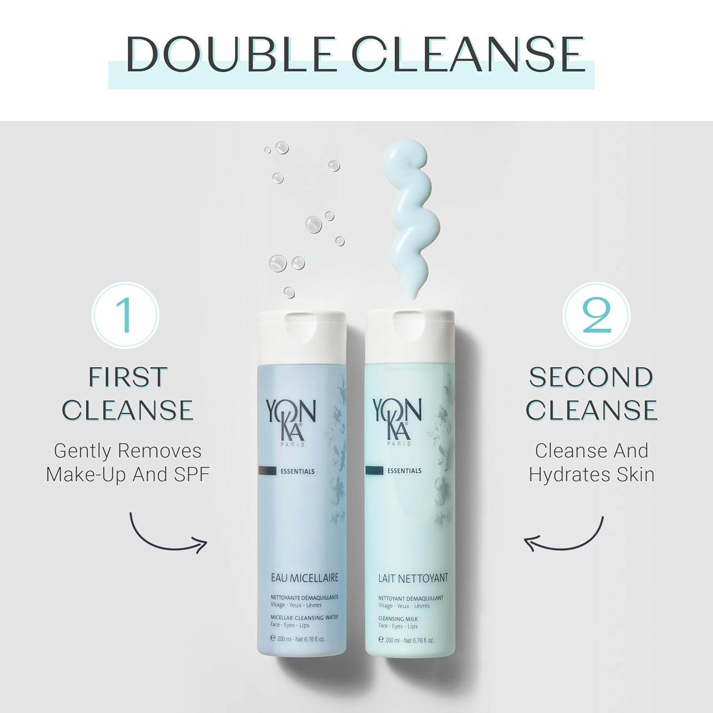 Yonka Gentle Milk Facial Cleanser - Daily Plant-Based Makeup Remover | All Skin Types, Paraben-Free