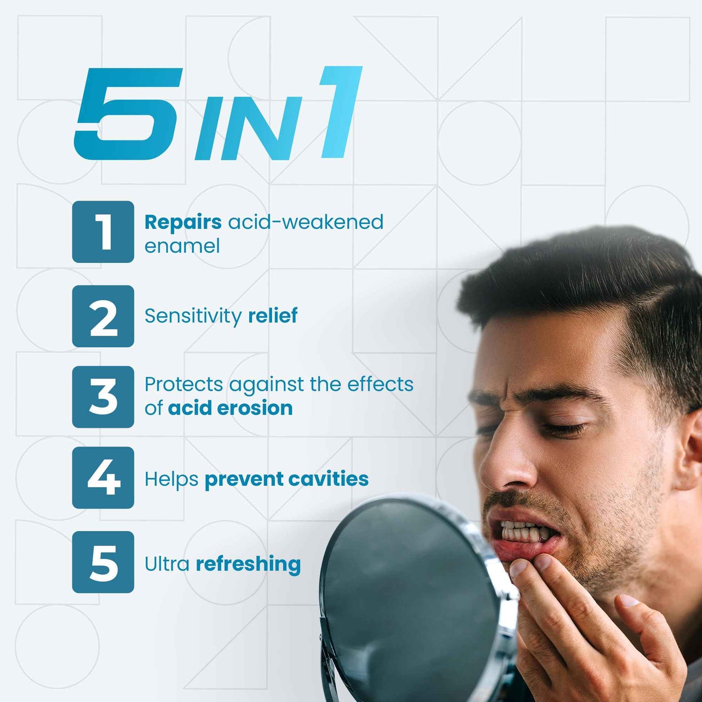 Dentalclean Pack of 3 Regenerating Tooth Gel - Natural Mint, Enamel Regeneration and Cavity Prevention - 3.7 oz 104g