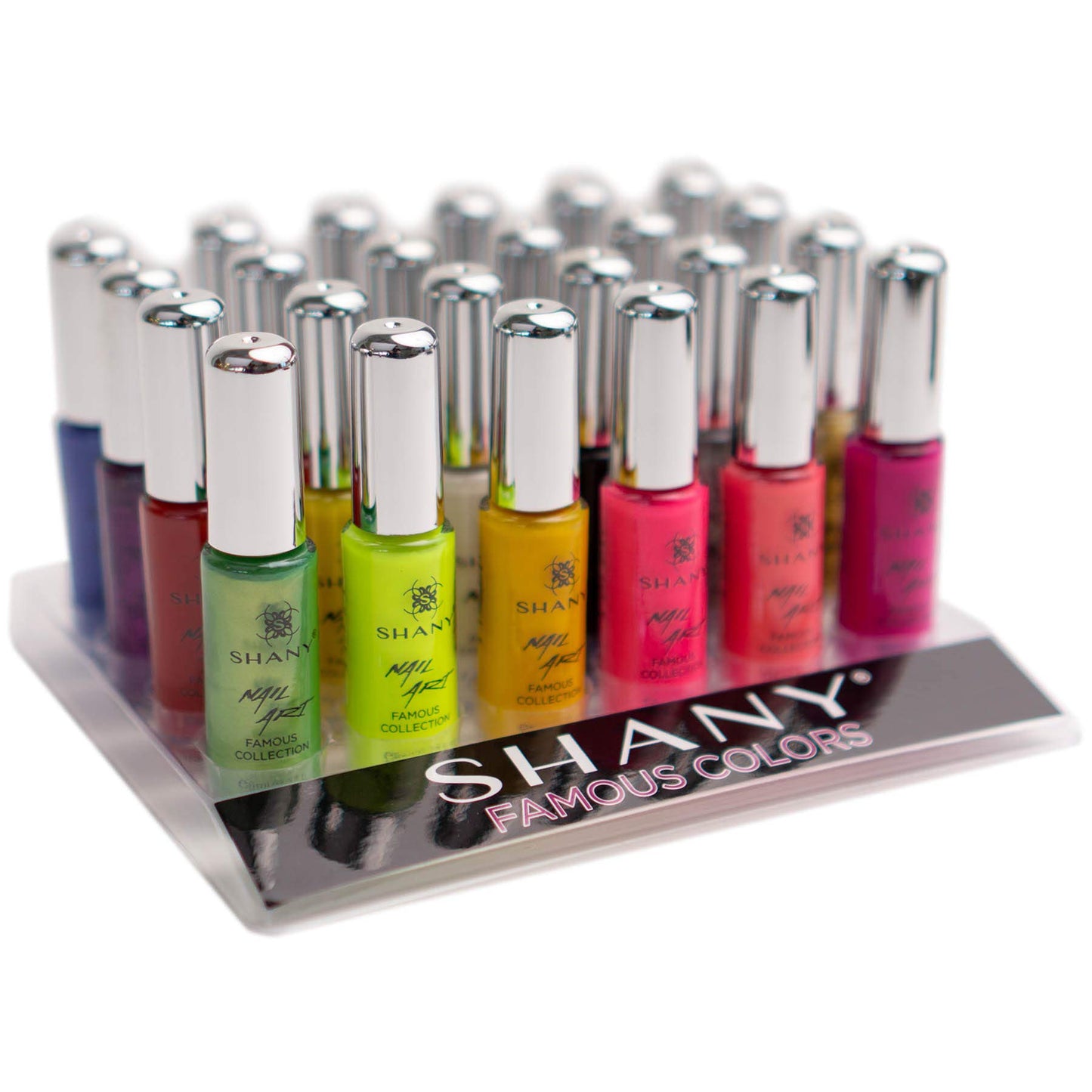 SHANY Nail Art Set Nail Polish - Glitter, Metallic, Pearls, Neon and Matte Nail Lacquer NailArt Drawing Decoration Set With Built-in Thin Nails Brush - 24 Famous Colors Nail Varnish Bulk