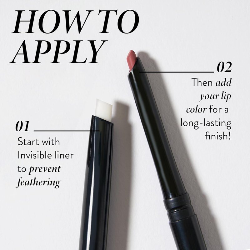 Italian Marble Sheer Lipstick - Berry Vanilla + Invisible Color Locking Lip Liner - Clear