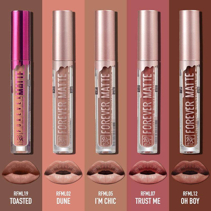 Ruby Kisses Forever Matte Liquid Lipstick 5 Pack - RFML02&05&07&12&19
